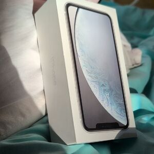 Box Of Apple iPhone XR- White Box (Ear Phone is Still New)